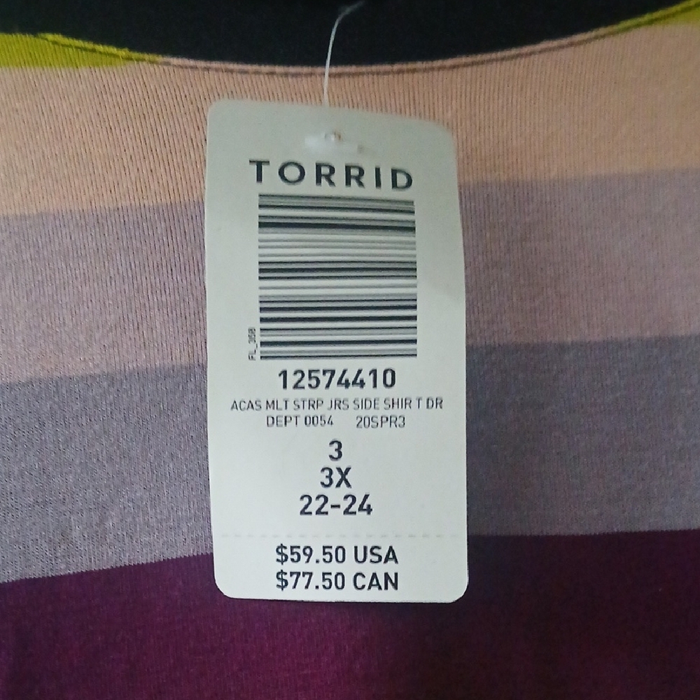 Torrid Multicolor Striped Top - Picture 5 of 8